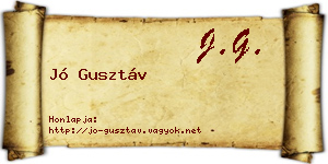 Jó Gusztáv névjegykártya